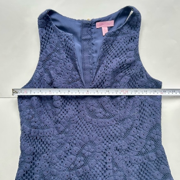 LILLY Pulitzer Augusta Shift Dress 2 navy lace - Picture 9 of 10